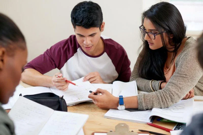 Students Studyding Together