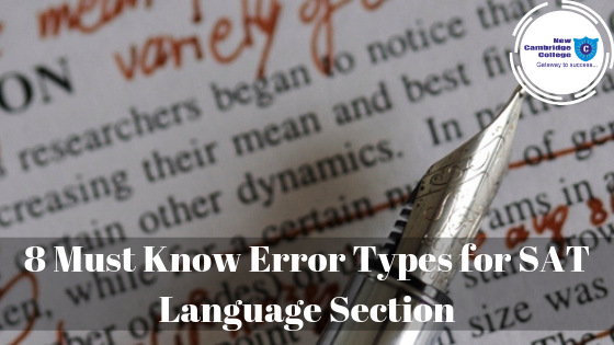 8 Must-Know Error Types for SAT Language Section